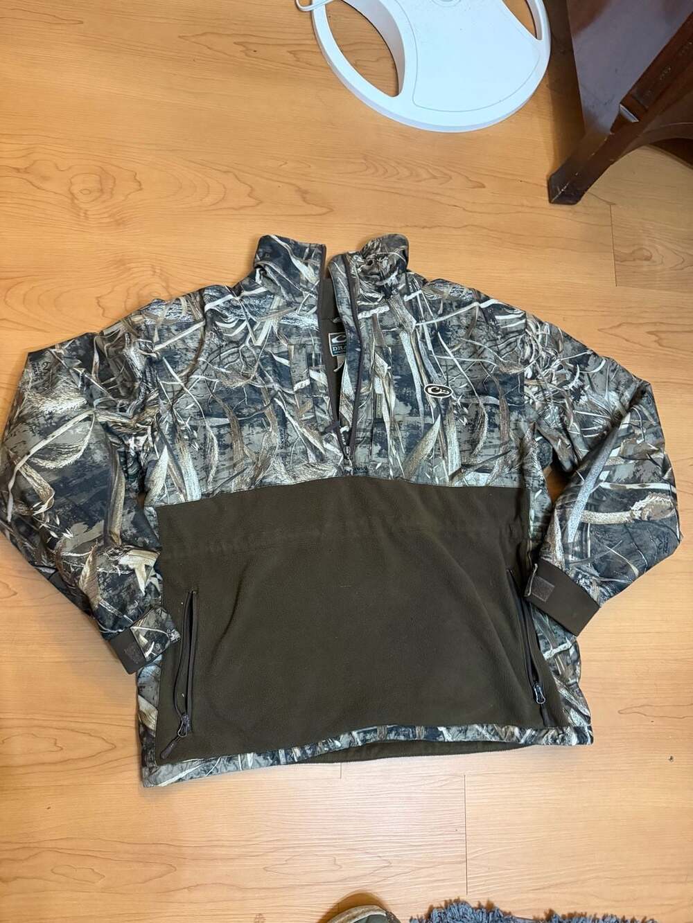 Drake Waterfowl MST Eqwader Quarter-Zip Size M Realtree Max-5 Camo Jacket
